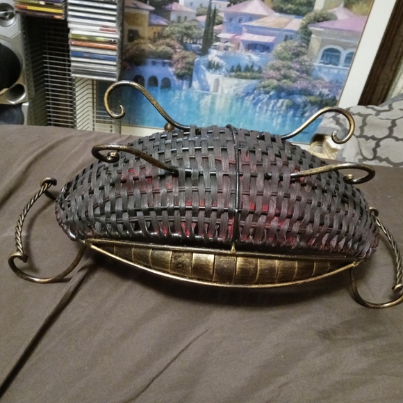 🎋💐WICKER&IRON DECOR CENTER PIECE🎍 - Picture 10 of 11